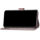Maxbell Leather Phone Protective Flip Case with Card Slots for iPhone XR Gray