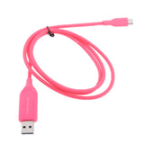 Maxbell Smart Micro USB Charging Cable Cord for Android System Smartphone pink