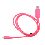 Maxbell Smart Micro USB Charging Cable Cord for Android System Smartphone pink