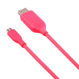 Maxbell Smart Micro USB Charging Cable Cord for Android System Smartphone pink