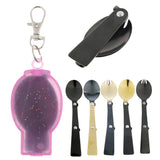 Maxbell Portable Stainless Steel Camp Sporks for Camping, Hiking, Backpacking Black-Spoon