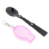 Maxbell Portable Stainless Steel Camp Sporks for Camping, Hiking, Backpacking Black-Spoon