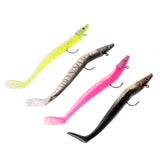 Maxbell 4pcs Soft Fishing Lures T Tail Lead Head Submerged Bionics Bait Fishing Gear