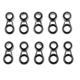 Maxbell 10pcs Saltwater Fishing Rod Guide Eye Ring Fish Pole Line Ring Building 6.0