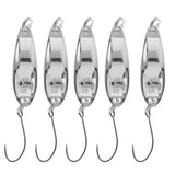 Maxbell 3pcs Sequin Spoon Fishing Lure Leaf Hard Bait Bass Trout Fishing Bait Silver