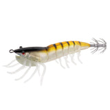 Maxbell Squid Jig Hooks Shrimp Hard Artificial Fishing Octupus Lure Yellow and Black