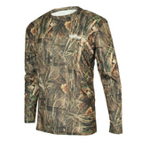 Maxbell Hunting Fishing Men Camouflage Long Sleeve Fast Dry Camo T-Shirt Shirt  L