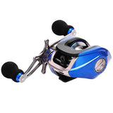 Maxbell High Speed Baitcasting Fishing Reel 17+1 BB Carbon Fiber Drag Big Game Blue