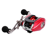 Maxbell High Speed Baitcasting Fishing Reel 17+1 BB Carbon Fiber Drag Big Game Red