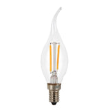 Maxbell LED Filament Candle Light Bulb For Chandelier Ceiling Light B-Warm White 2W