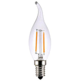 Maxbell LED Filament Candle Light Bulb For Chandelier Ceiling Light B-Warm White 2W