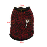 Maxbell Pet Dog Autumn Winter Jacket Warm Coat Puppy Clothes Apparel dark red