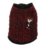 Maxbell Pet Dog Autumn Winter Jacket Warm Coat Puppy Clothes Apparel dark red