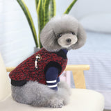 Maxbell Pet Dog Autumn Winter Jacket Warm Coat Puppy Clothes Apparel dark red