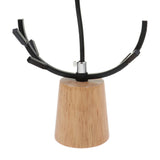 Maxbell Nordic Style Living Room Wooden Antlers Modeling Lamp Head Chandelier Black