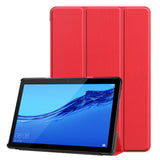 Maxbell PU Wrap Case Cover Skin Protector for Huawei Mediapad T5 10inch Red