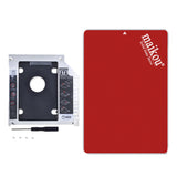 Maxbell 2.5inch SATA3.0 240GB SSD Solid State Drive for Laptop +HDD Caddy Tray Red