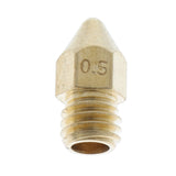 Maxbell Brass Extruder Nozzle Head Printhead for 1.75mm Filament 3D Printers 0.5mm