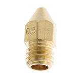Maxbell Brass Extruder Nozzle Head Printhead for 1.75mm Filament 3D Printers 0.5mm
