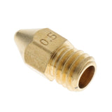 Maxbell Brass Extruder Nozzle Head Printhead for 1.75mm Filament 3D Printers 0.5mm