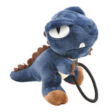 Maxbell Hair Ring Dinosaur Head Rope Plush Toy Short Plush Toy for Kids Dark Blue B