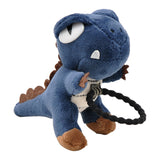 Maxbell Hair Ring Dinosaur Head Rope Plush Toy Short Plush Toy for Kids Dark Blue A