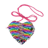 Maxbell Sequin Heart Shape Small Coin Purse Wallet Children Coin Bag Toys Gifts B