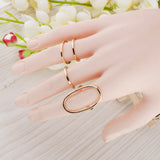 Maxbell Women Hollow Band Bohemian Mid Midi Above Stack Knuckle Finger Rings Silver