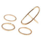 Maxbell Women Hollow Band Bohemian Mid Midi Above Stack Knuckle Finger Rings Silver