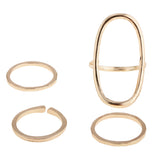 Maxbell Women Hollow Band Bohemian Mid Midi Above Stack Knuckle Finger Rings Silver