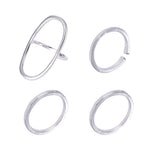 Maxbell Women Hollow Band Bohemian Mid Midi Above Stack Knuckle Finger Rings Silver