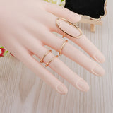 Maxbell Women Hollow Band Bohemian Mid Midi Above Stack Knuckle Finger Rings Silver