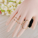 Maxbell Women Hollow Band Bohemian Mid Midi Above Stack Knuckle Finger Rings Silver