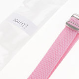 Maxbell 20mm Watch Band Braided Nylon Stainless Steel Buckle Replace Pink