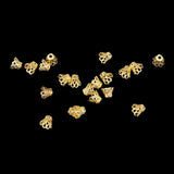 Maxbell Wholesale 20 Packs of New Filigree Flower Bead Caps for Jewelry DIY-Gold