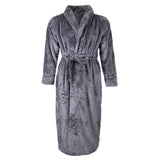 Maxbell Women Men Long Night-Robe Sleepwear Bathrobe Spa Shower Robes 3XL Grey