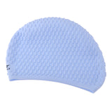 Maxbell Silicone Gel Swimming Cap Shower Hat with Ear Protection Unisex Light Blue