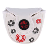 Maxbell Golf Mallet Putter Headcover Center Shaft Putter Protective Cover White