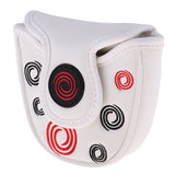 Maxbell Golf Mallet Putter Headcover Center Shaft Putter Protective Cover White