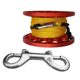 Maxbell Compact Scuba Diving Dive Finger Spool Reel with 50Ft Yellow Line Red