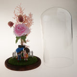 Maxbell Glass Cover Miniature Landscape Ornament Valentines Day Gift Romantic C