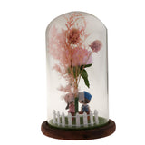 Maxbell Glass Cover Miniature Landscape Ornament Valentines Day Gift Romantic C