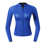 Maxbell 2mm Neoprene Women Wetsuit Jacket Coat for Scuba Diving Swimming Blue XS