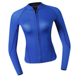 Maxbell 2mm Neoprene Women Wetsuit Jacket Coat for Scuba Diving Swimming Blue XS