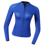 Maxbell 2mm Neoprene Women Wetsuit Jacket Coat for Scuba Diving Swimming Blue XS