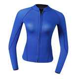 Maxbell 2mm Neoprene Women Wetsuit Jacket Coat for Scuba Diving Swimming Blue XS