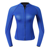 Maxbell 2mm Neoprene Women Wetsuit Jacket Coat for Scuba Diving Swimming Blue XS