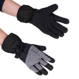 Maxbell Winter Gloves with Wrist Strap for Skiing Snowboarding Shoveling black