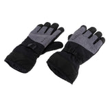 Maxbell Winter Gloves with Wrist Strap for Skiing Snowboarding Shoveling black