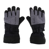 Maxbell Winter Gloves with Wrist Strap for Skiing Snowboarding Shoveling black